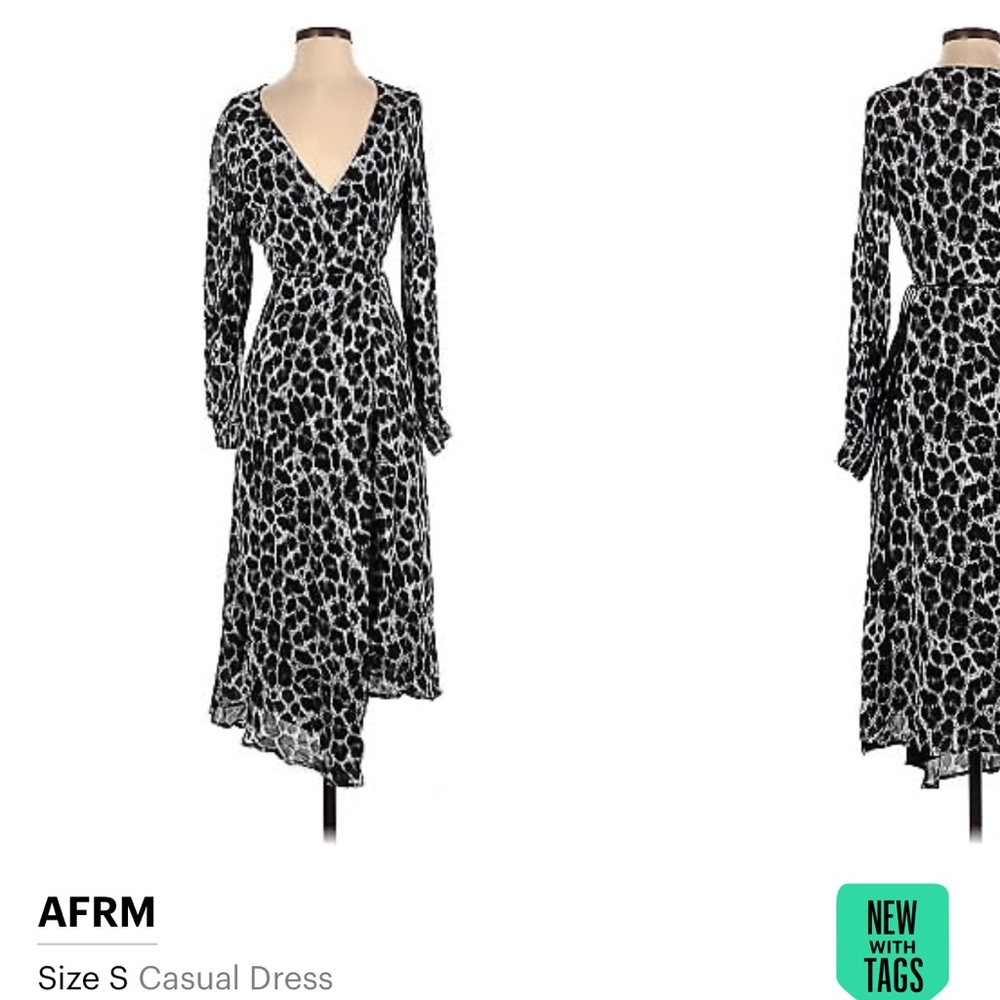 NWT AFRM Revolve Leopard Dress Size Small